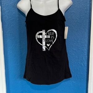 Time and Tru Medium tank top black